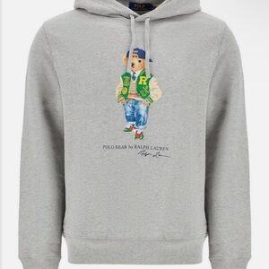 Polo by Ralph Lauren Gray Hoodie with Bear Graphic